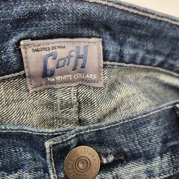 Citizens Of Humanity Mens Full Button Tailored Denim Straight Fit Evans Jeans 36 - Picture 5 of 8